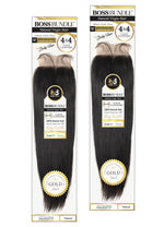 Boss Hair® Boss Bundle Human Hair-4×4 Closure – Ocean Wave 12