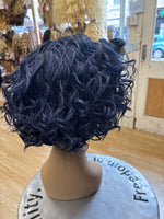 BEAUTIFUL SHORT  BLACK CURLY LACE FRONT WIG
