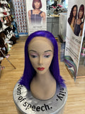 BEAUTIFUL LONG PURPLE LACE FRONT WIG