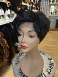 BEAUTIFUL SHORT BLACK LACE FRONT WIG