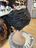 BEAUTIFUL SHORT BLACK LACE FRONT WIG