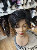 BEAUTIFUL SHORT BLACK LACE FRONT WIG