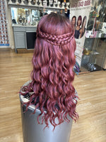 BLACK AND BURGUNDY LACE FRONT WIGS