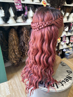 BLACK AND BURGUNDY LACE FRONT WIGS